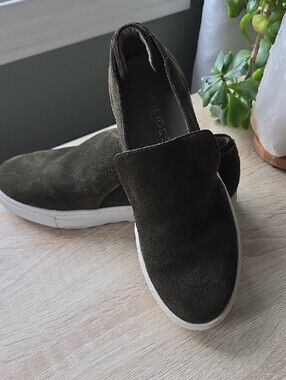 J/Slides Suede Slip-On Sneakers with White Platform Sole